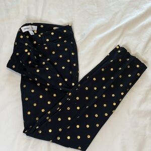 OLD NAVY Women’s Black with Gold Dots Pixie Stretch Ankle Pants Size 4